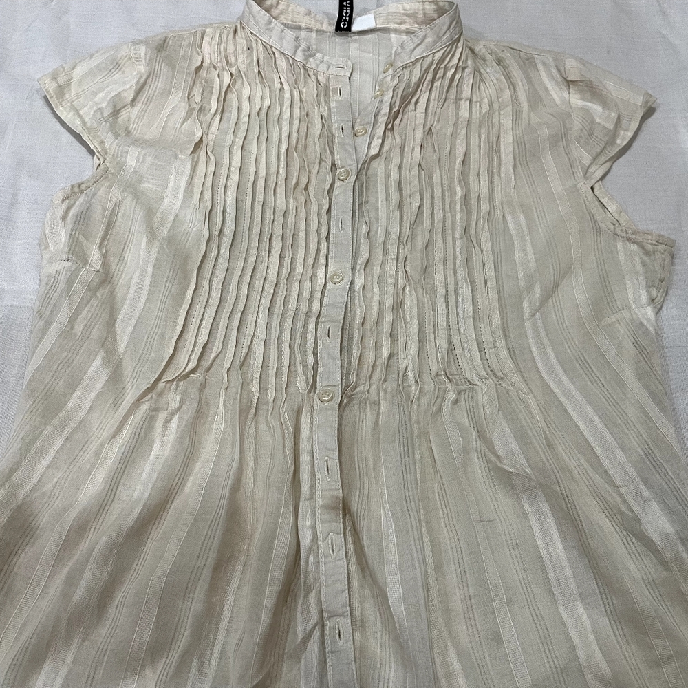 Offwhite Cap sleeve Shirt - Picture 3 of 4
